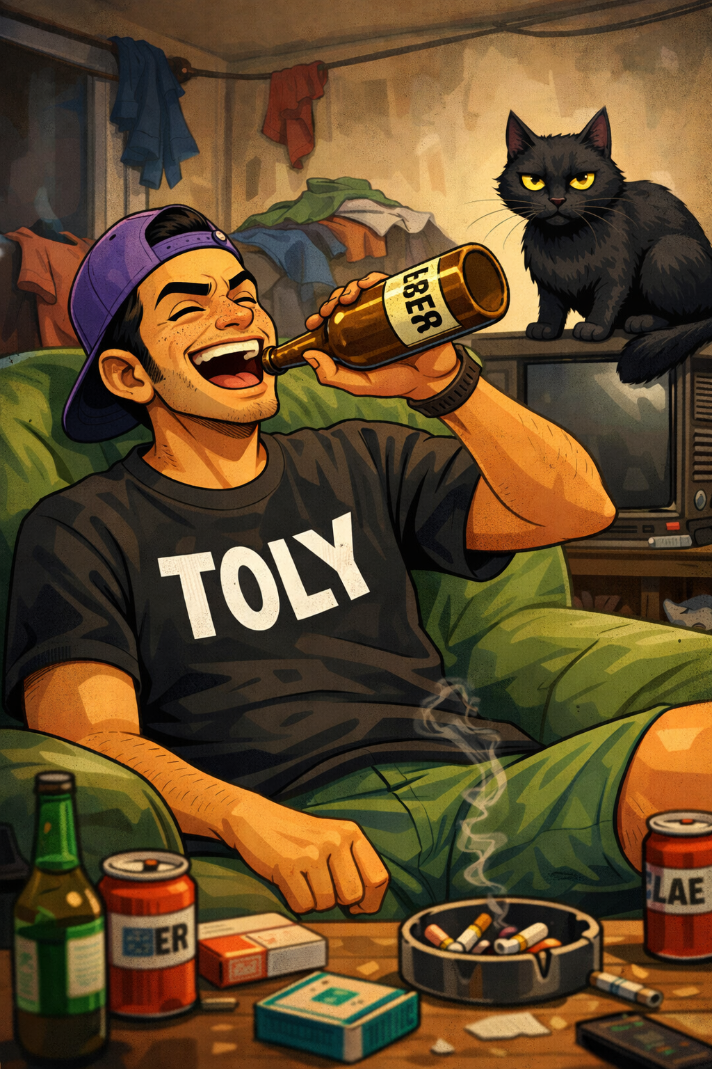 Cat walking through the home